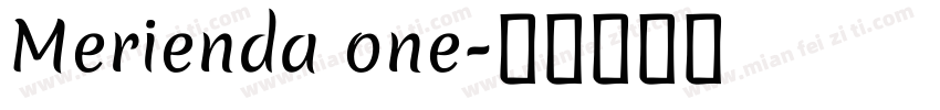 Merienda one字体转换